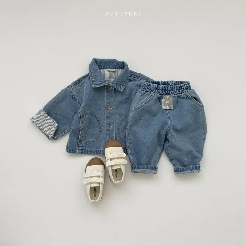 Oott Bebe - Korean Children Fashion - #prettylittlegirls - Love Denim Jeans - 12