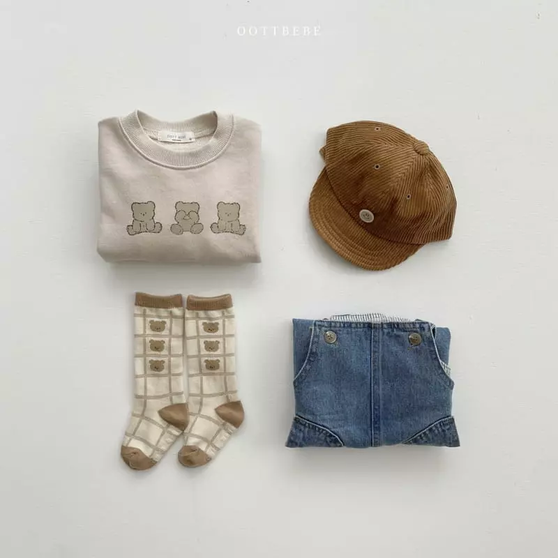 Oott Bebe - Korean Children Fashion - #prettylittlegirls - Pogny Bear Sweatshirt - 5