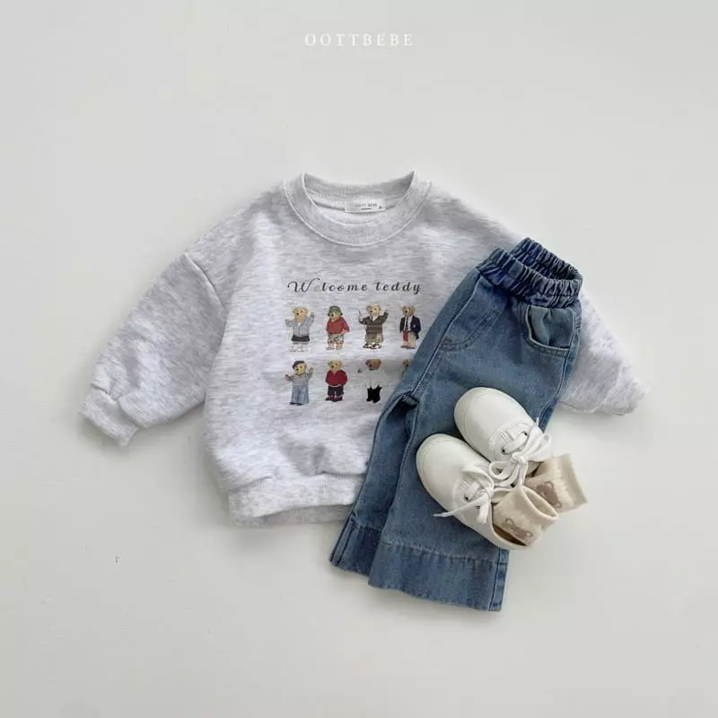Oott Bebe - Korean Children Fashion - #prettylittlegirls - Dandy Bear Sweatshirt