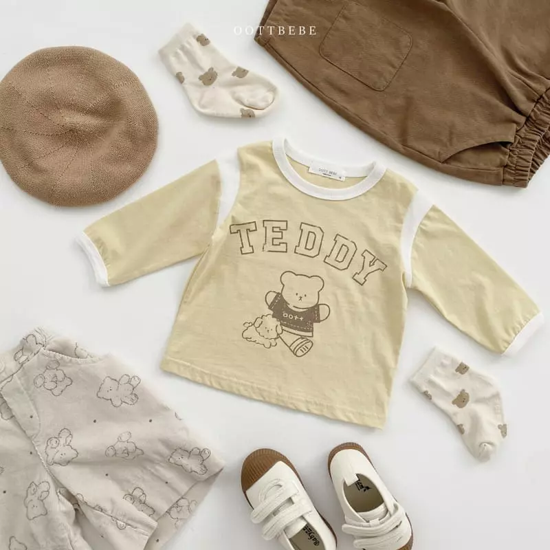 Oott Bebe - Korean Children Fashion - #prettylittlegirls - Celine Bear Slit Tee - 9