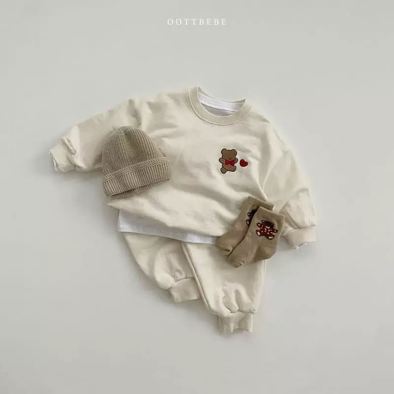Oott Bebe - Korean Children Fashion - #stylishchildhood - Ani Friend Top Bottom Set - 8