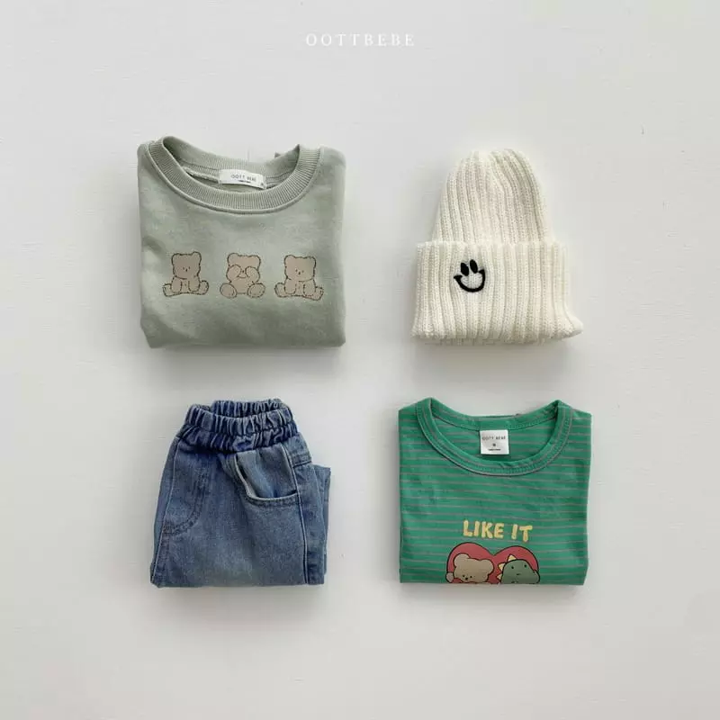 Oott Bebe - Korean Children Fashion - #todddlerfashion - Pogny Bear Sweatshirt - 6