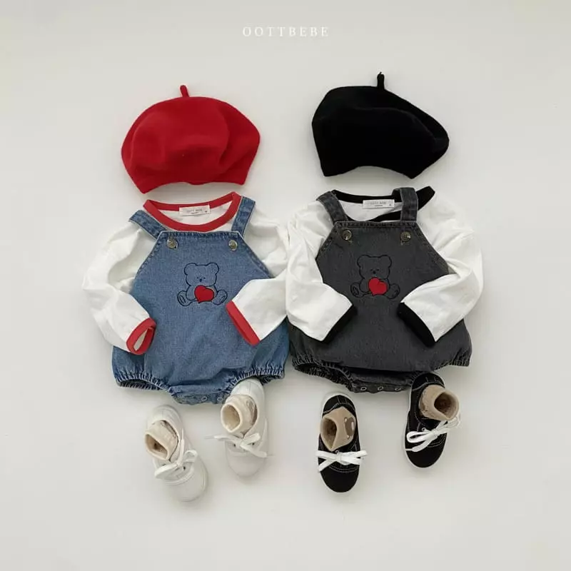 Oott Bebe - Korean Children Fashion - #todddlerfashion - Lover Teddy Tee - 11