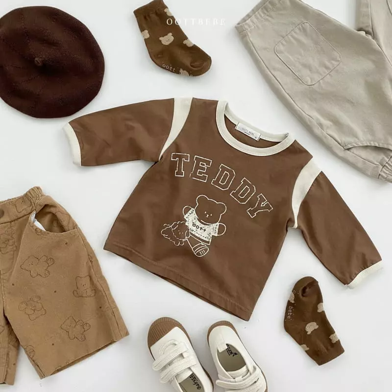 Oott Bebe - Korean Children Fashion - #todddlerfashion - Celine Bear Slit Tee - 10