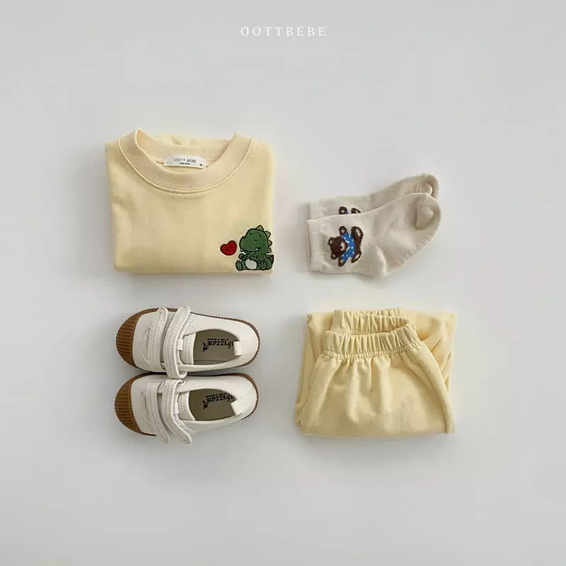 Oott Bebe - Korean Children Fashion - #todddlerfashion - Ani Friend Top Bottom Set - 6