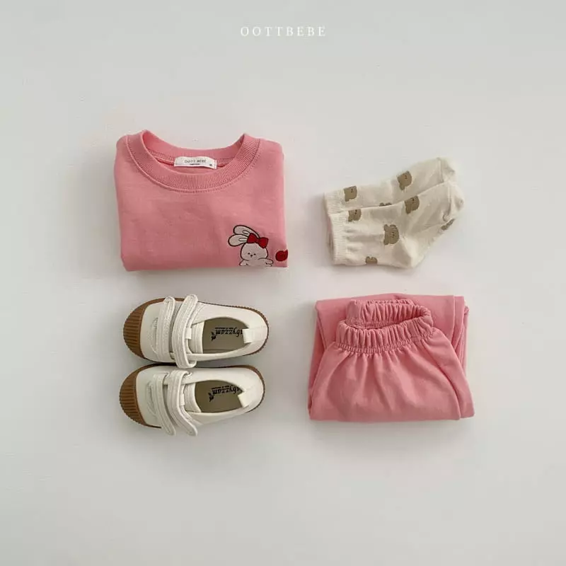 Oott Bebe - Korean Children Fashion - #toddlerclothing - Ani Friend Top Bottom Set - 7