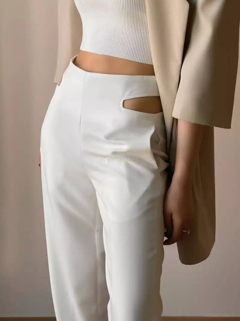 Paper Moon - Korean Women Fashion - #momslook - Waist Detail Pants - 2