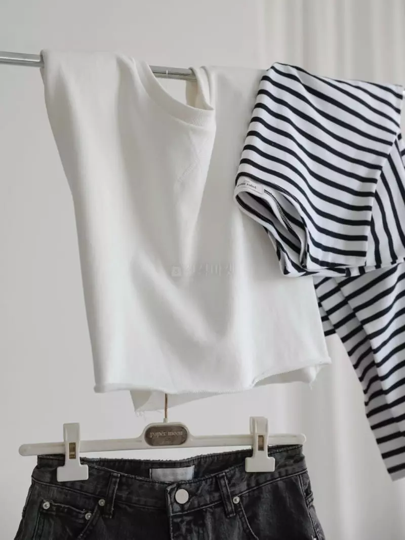 Paper Moon - Korean Women Fashion - #momslook - Cotton Vivid Stripes Tee - 7