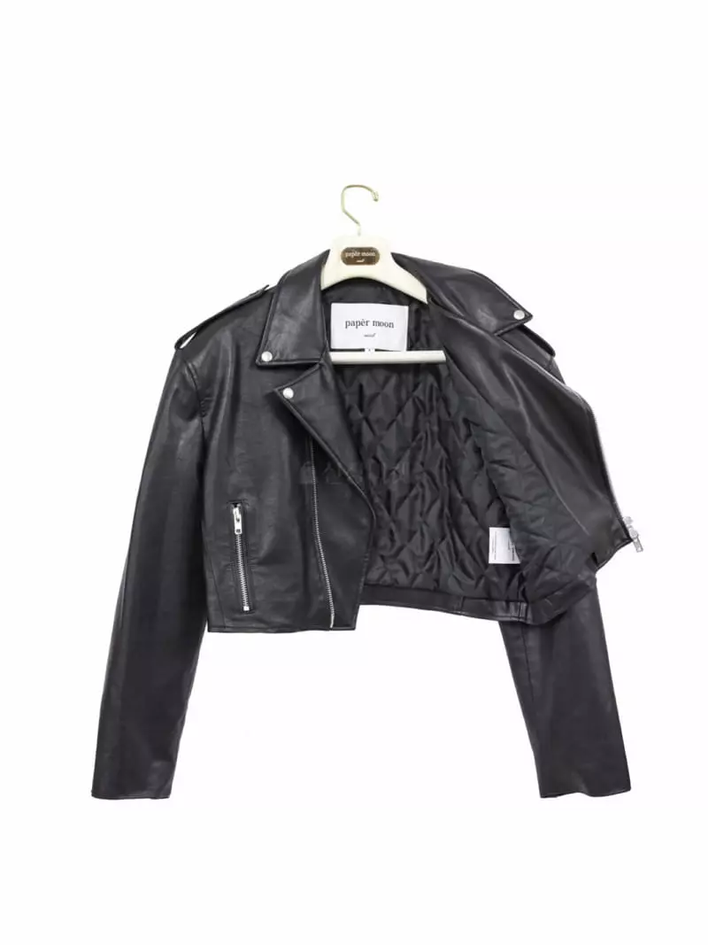 Paper Moon - Korean Women Fashion - #womensfashion - Leather Biker Jacket - 4