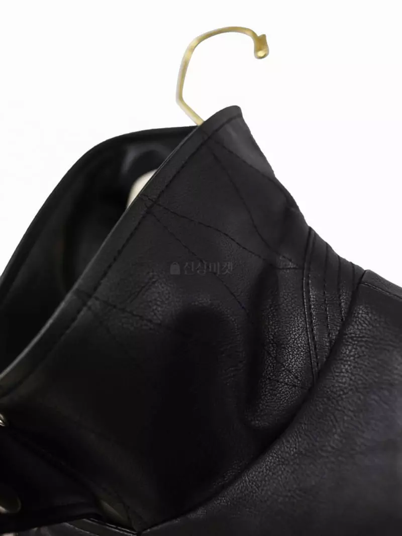 Paper Moon - Korean Women Fashion - #momslook - Leather Biker Jacket - 6