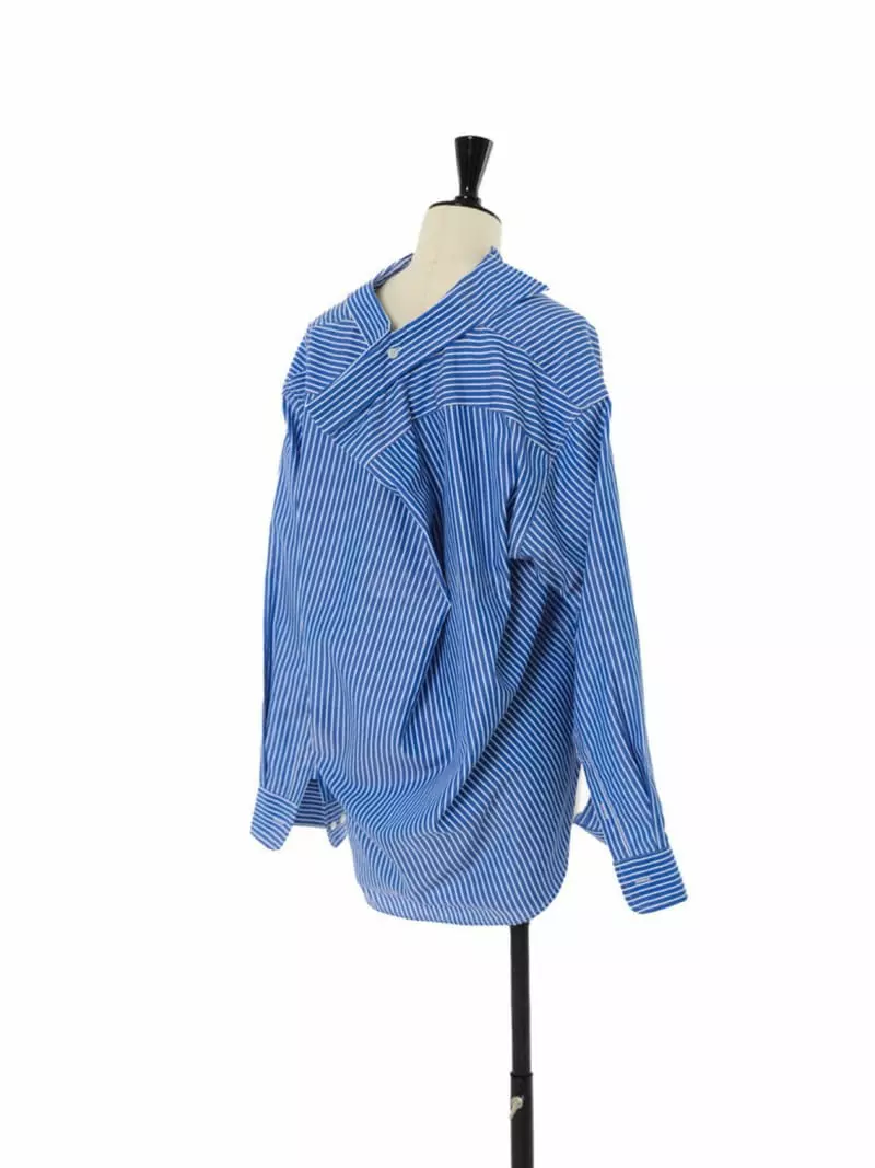 Paper Moon - Korean Women Fashion - #momslook - Stripes Shirt - 3
