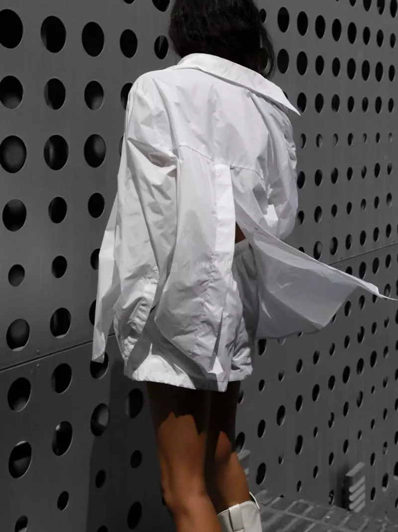 Paper Moon - Korean Women Fashion - #momslook - Nylon Back Slit Detail Shirt - 6