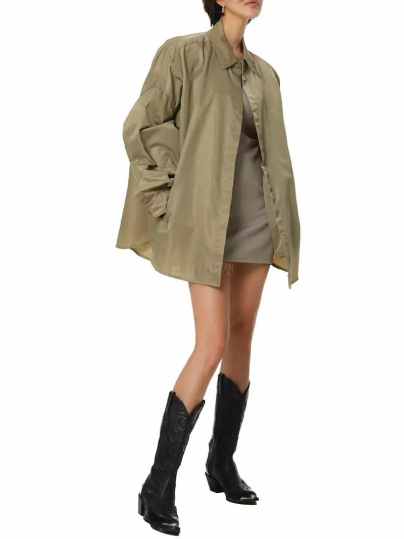 Paper Moon - Korean Women Fashion - #pursuepretty - Shiny Shirt Jacket - 6