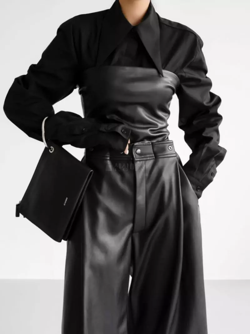 Paper Moon - Korean Women Fashion - #shopsmall - Point Collar Slim Shirt - 3