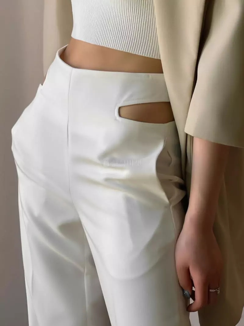 Paper Moon - Korean Women Fashion - #womensfashion - Waist Detail Pants - 3