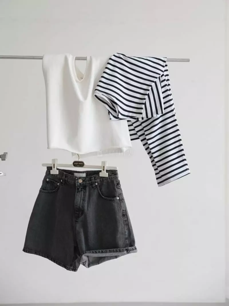 Paper Moon - Korean Women Fashion - #womensfashion - Cotton Vivid Stripes Tee - 6