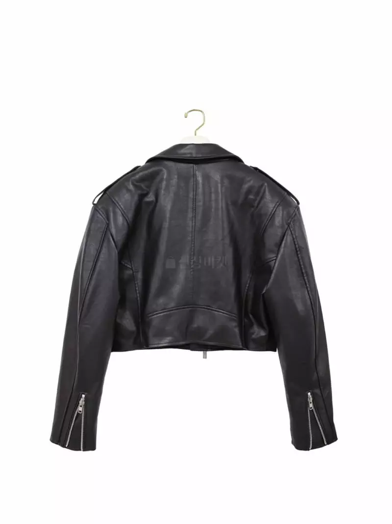 Paper Moon - Korean Women Fashion - #womensfashion - Leather Biker Jacket - 3