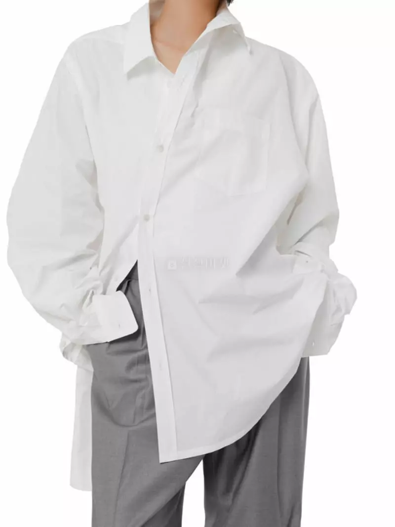 Paper Moon - Korean Women Fashion - #womensfashion - Unbalance Shirt - 9
