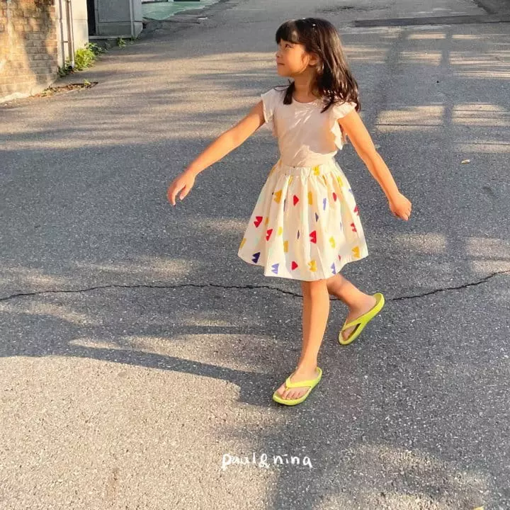 Paul & Nina - Korean Children Fashion - #fashionkids - Love Frill Tee - 3