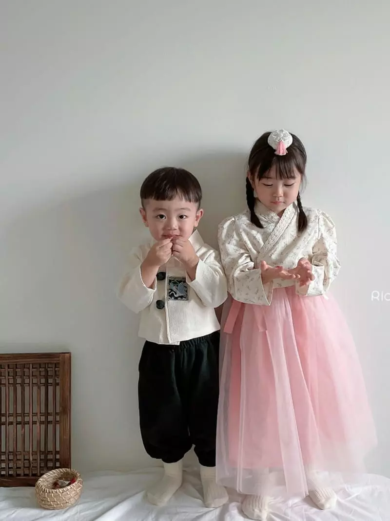 Rica - Korean Children Fashion - #todddlerfashion - Flower Hanbok - 4