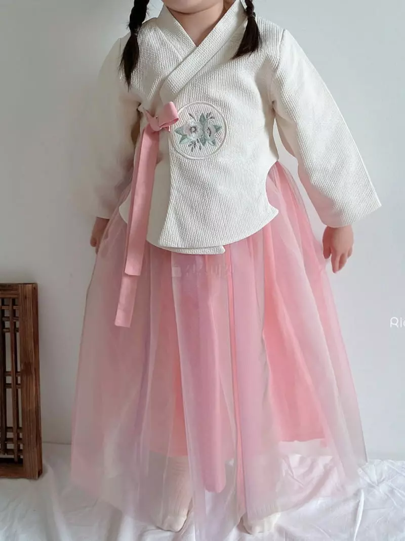 Rica - Korean Children Fashion - #toddlerclothing - Embroidery Dang Hanbok - 3