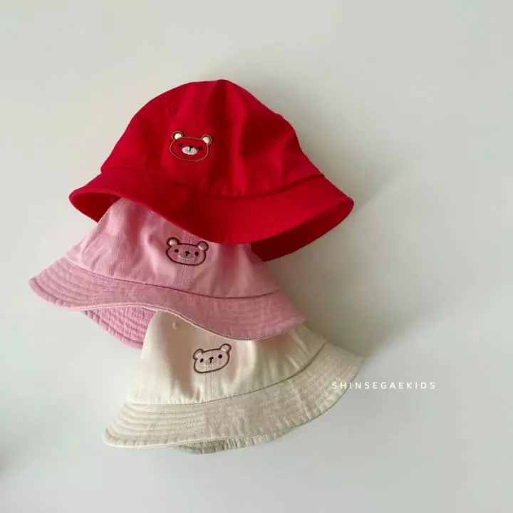 Shinseage Kids - Korean Baby Fashion - #babyootd - Bear String Bucket Hat - 2