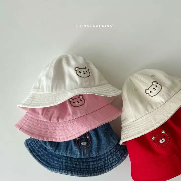Shinseage Kids - Korean Baby Fashion - #babyoutfit - Bear String Bucket Hat - 4