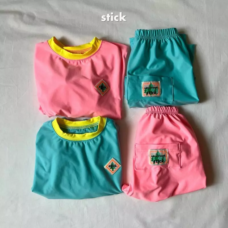 Stick - Korean Children Fashion - #littlefashionista - UV Multi Top Bottom Set - 7