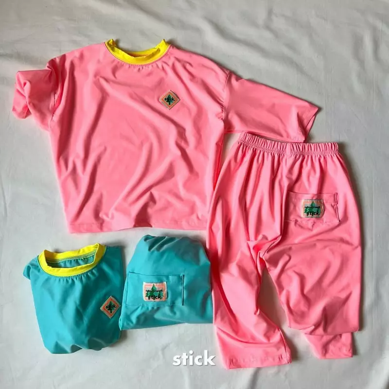 Stick - Korean Children Fashion - #minifashionista - UV Multi Top Bottom Set - 9