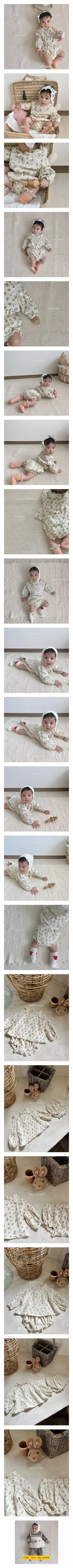 The Beige - Korean Baby Fashion - #babyclothing - Sleeves Lace Top Bottom Set