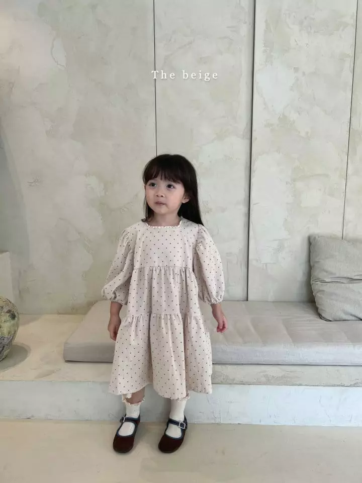 The Beige - Korean Children Fashion - #kidzfashiontrend - Square Lace One-piece - 4