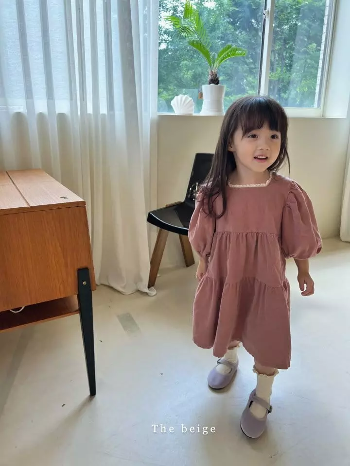The Beige - Korean Children Fashion - #childofig - Square Lace One-piece - 12