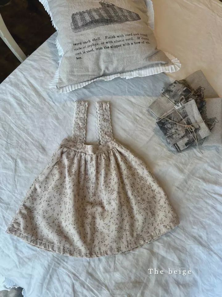 The Beige - Korean Children Fashion - #fashionkids - Lace Dungarees Skirt