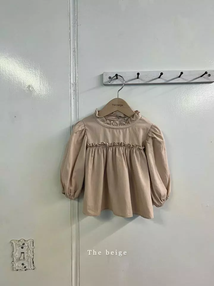 The Beige - Korean Children Fashion - #kidsshorts - Frill Blouse - 3