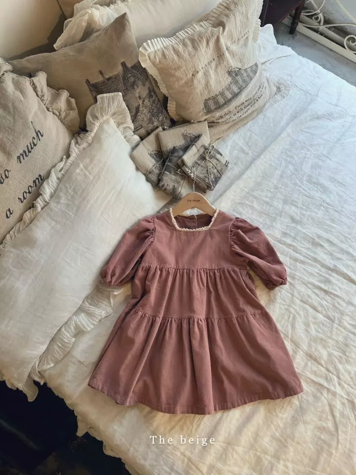 The Beige - Korean Children Fashion - #kidsshorts - Square Lace One-piece