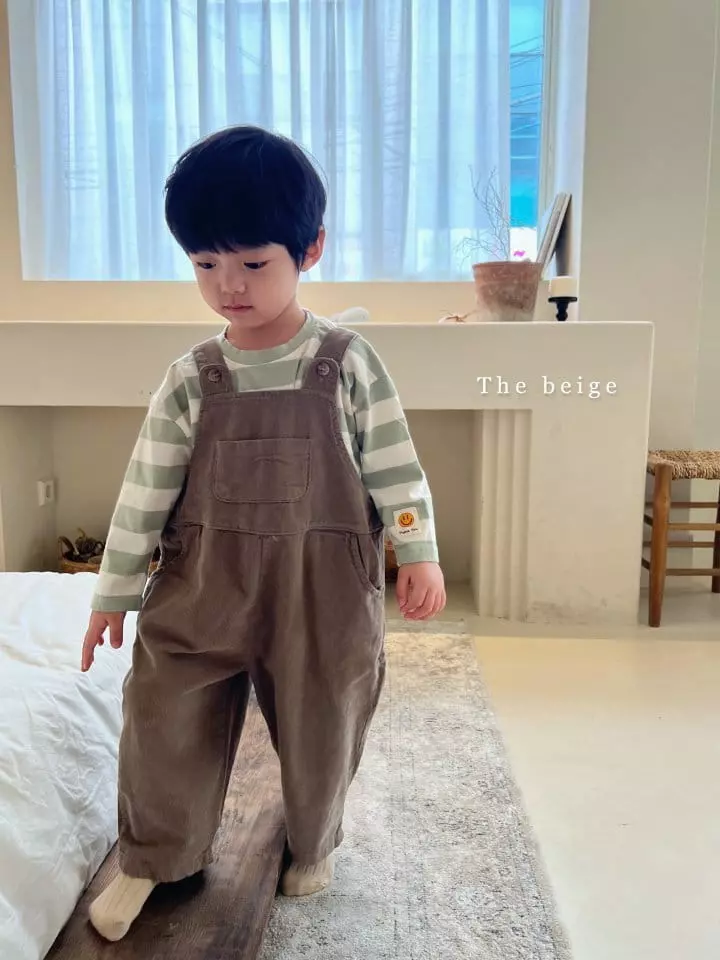 The Beige - Korean Children Fashion - #kidsstore - Ears Dungarees Pants - 12