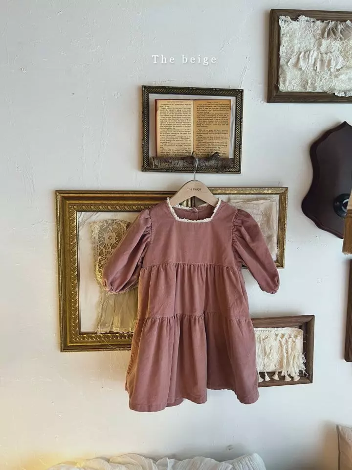 The Beige - Korean Children Fashion - #kidsstore - Square Lace One-piece - 2