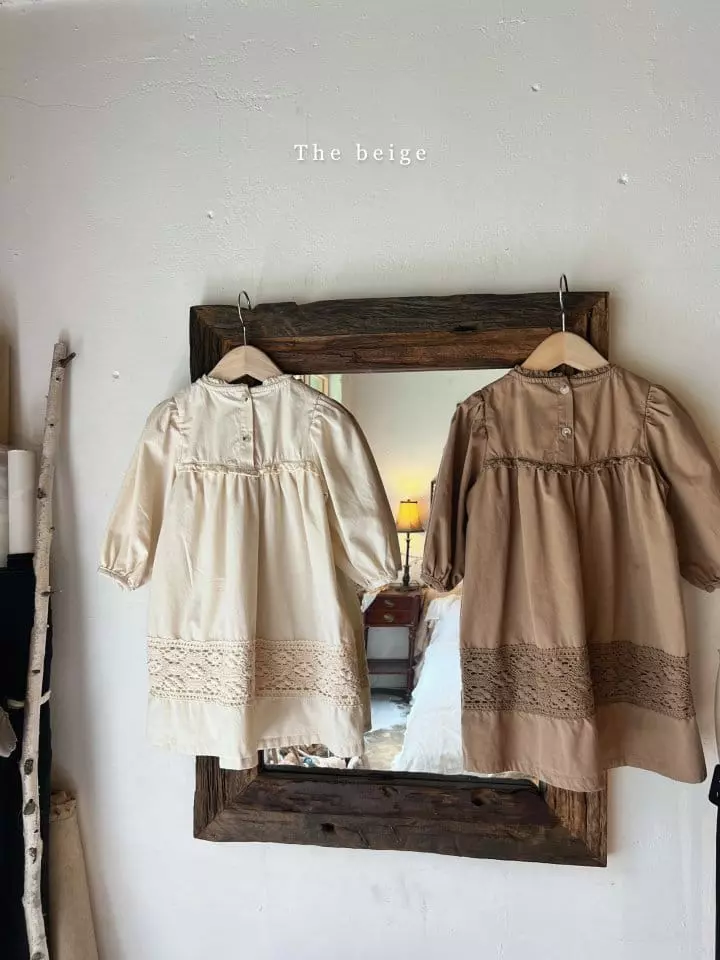 The Beige - Korean Children Fashion - #kidsstore - Lace One-piece