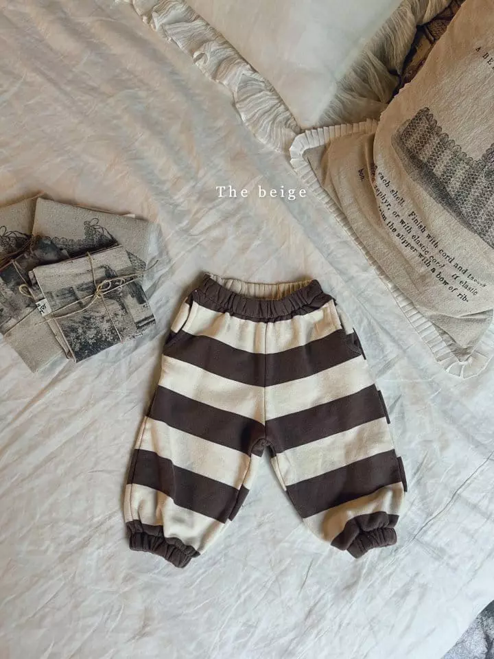 The Beige - Korean Children Fashion - #kidzfashiontrend - Stripes Jogger Pants - 2