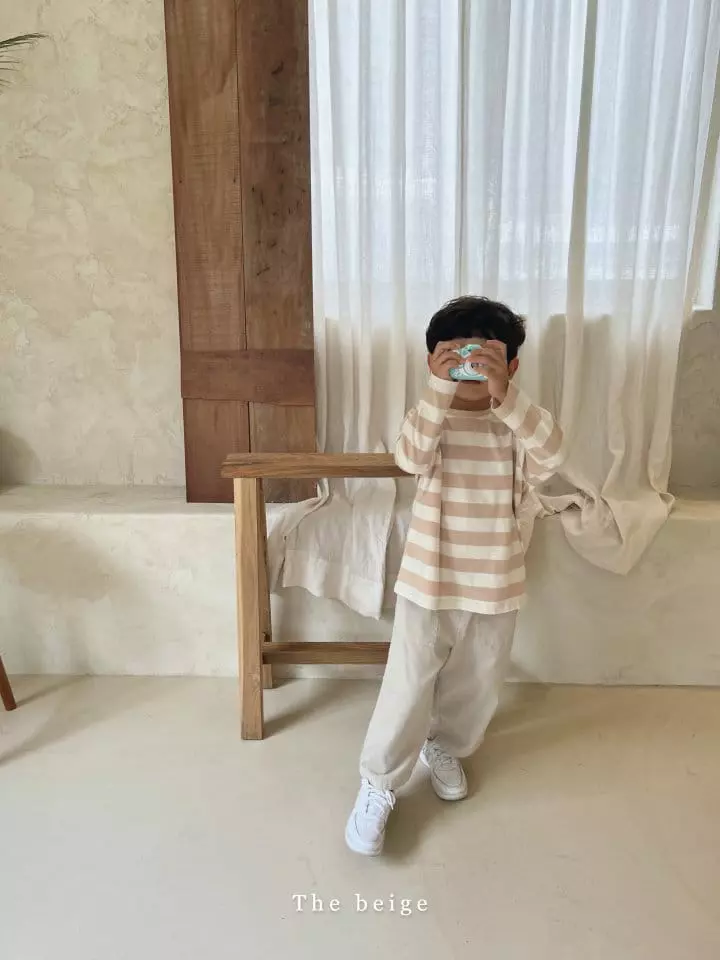 The Beige - Korean Children Fashion - #kidzfashiontrend - Smile Stripes Tee - 12