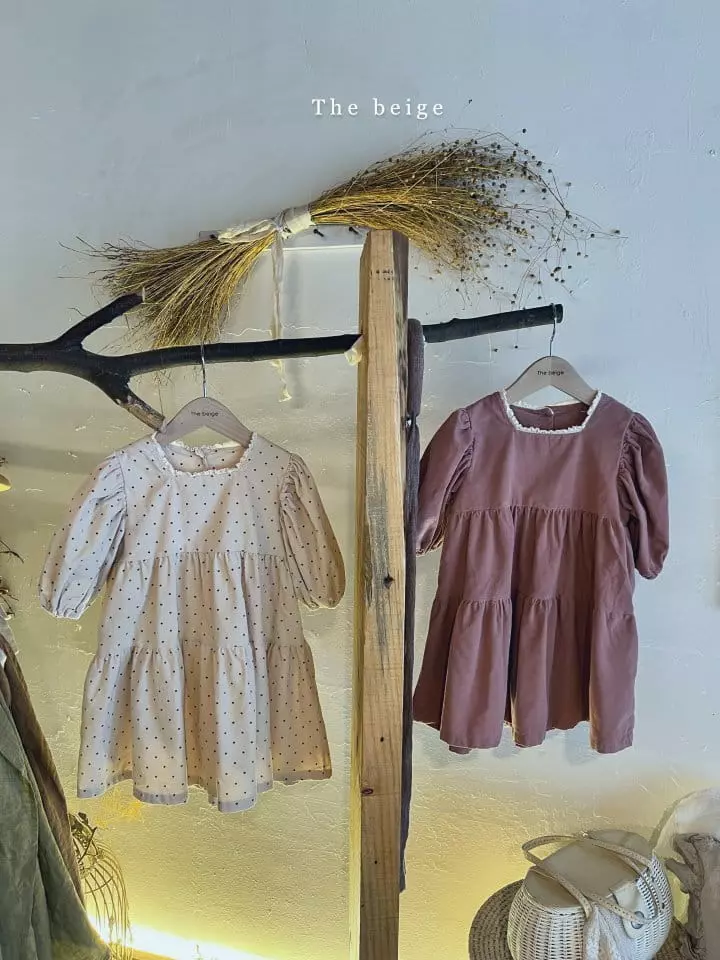 The Beige - Korean Children Fashion - #kidzfashiontrend - Square Lace One-piece - 3
