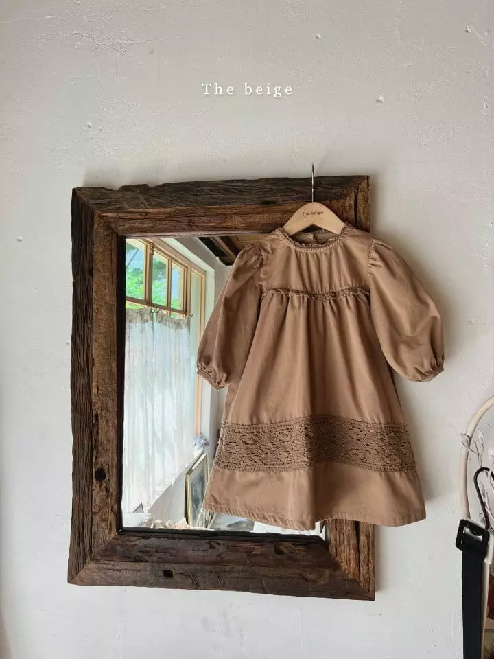 The Beige - Korean Children Fashion - #kidzfashiontrend - Lace One-piece - 2