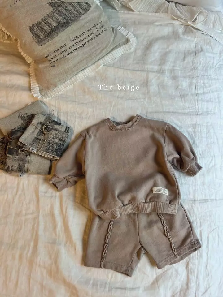 The Beige - Korean Children Fashion - #kidzfashiontrend - Terry Top Shorts Set 