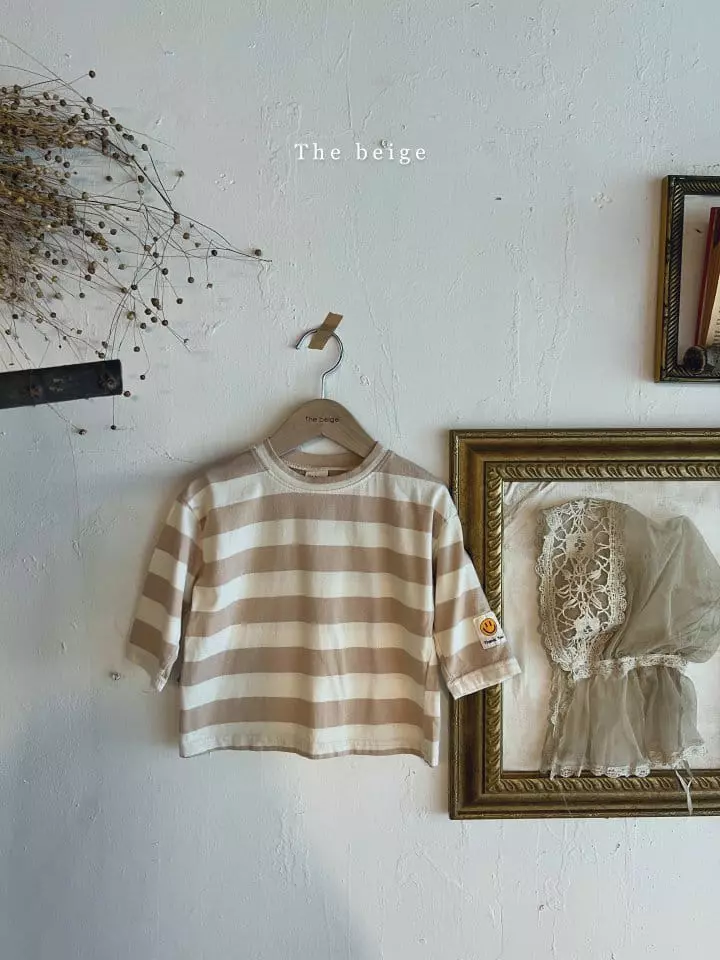 The Beige - Korean Children Fashion - #magicofchildhood - Smile Stripes Tee