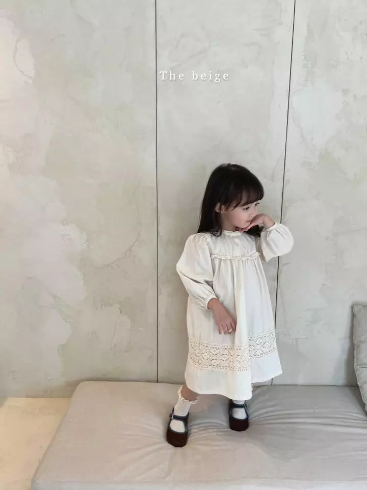 The Beige - Korean Children Fashion - #magicofchildhood - Lace One-piece - 5