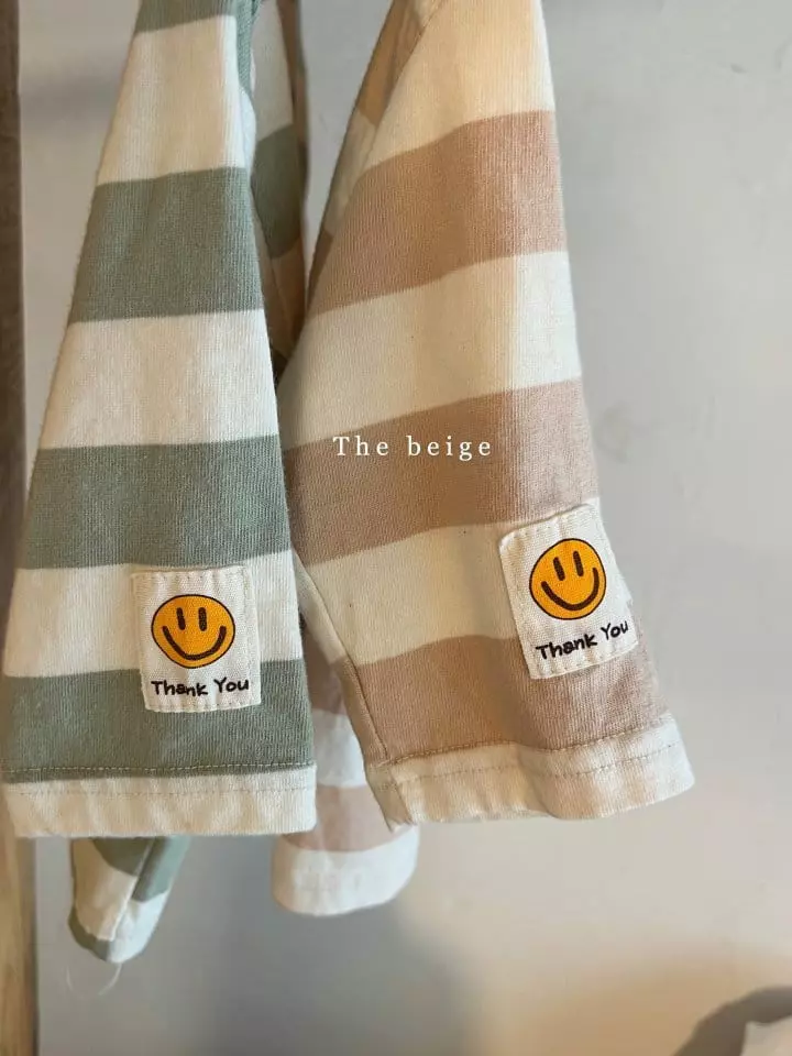 The Beige - Korean Children Fashion - #minifashionista - Smile Stripes Tee - 2