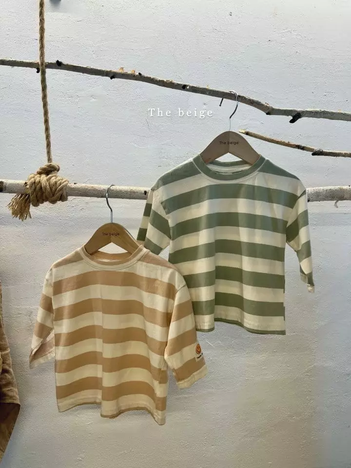 The Beige - Korean Children Fashion - #prettylittlegirls - Smile Stripes Tee - 3