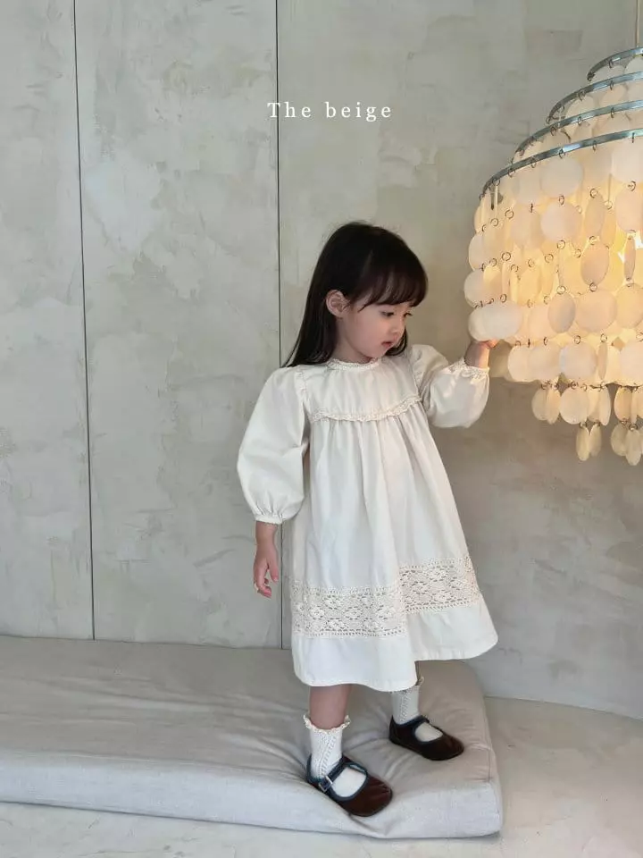 The Beige - Korean Children Fashion - #todddlerfashion - Lace One-piece - 8