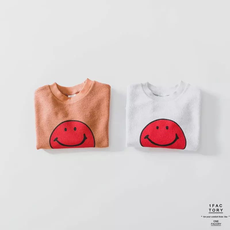 1 Fac - Korean Children Fashion - #Kfashion4kids - Red Smile Sweatshirt - 12