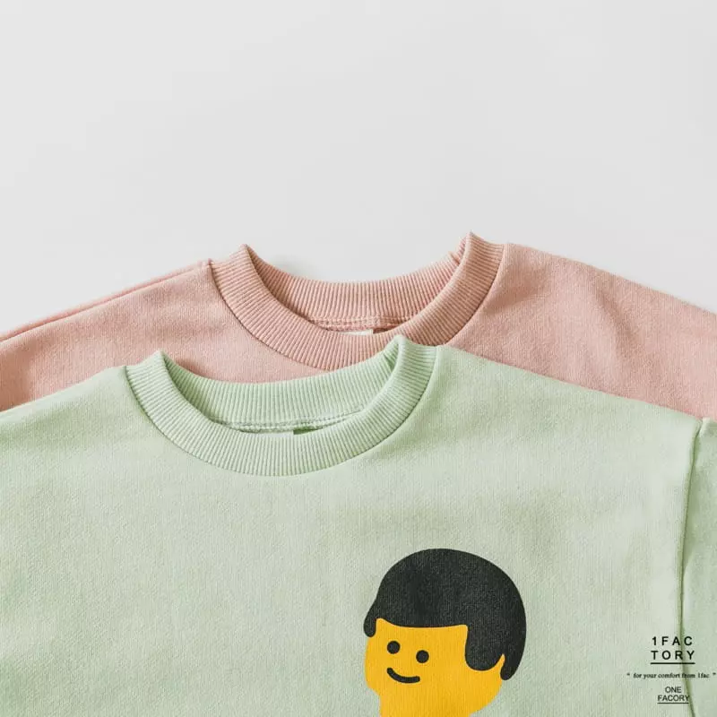 1 Fac - Korean Children Fashion - #Kfashion4kids - Lego Face Sweatshirt - 9